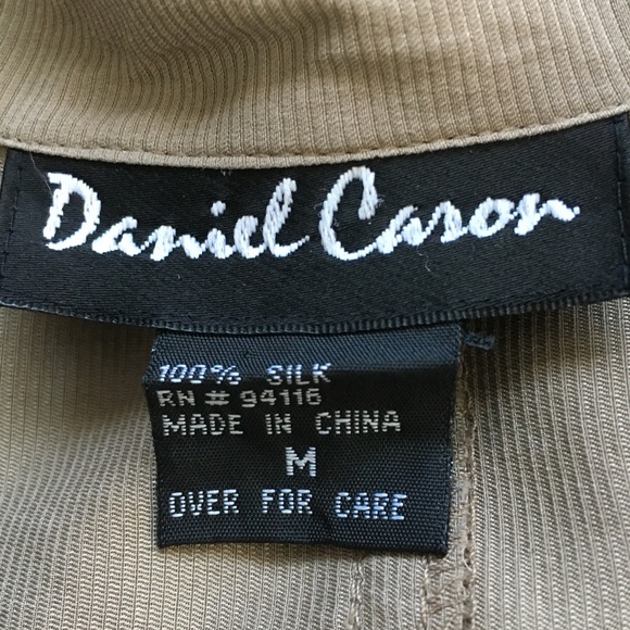 Daniel Caron Silk Ribbed Shirt Vest MED - Picture 5 of 5